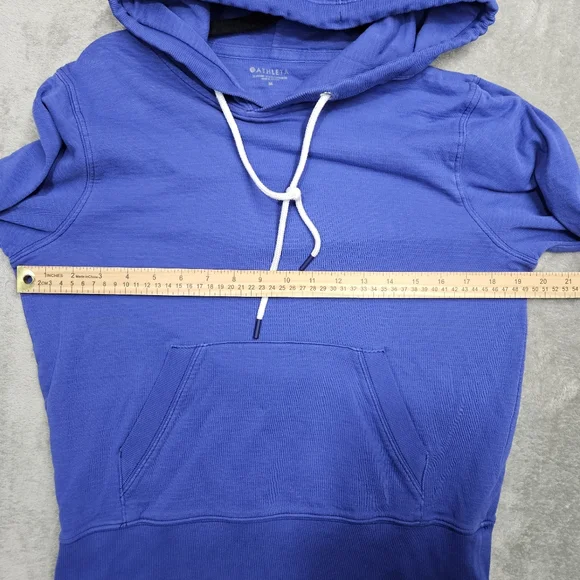 Athleta Women's Blue Hoodie Sweatshirt Size Medium - Cozy Pullover - Picture 3 of 6